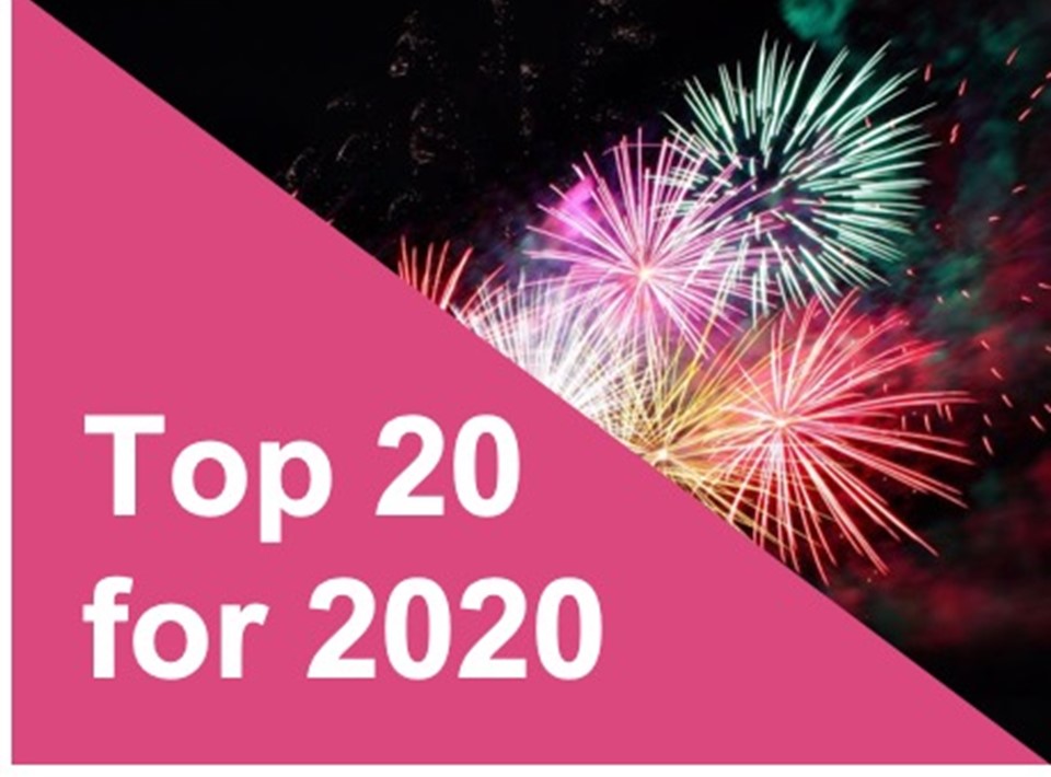 Our top 20 things you should be thinking about for 2020
